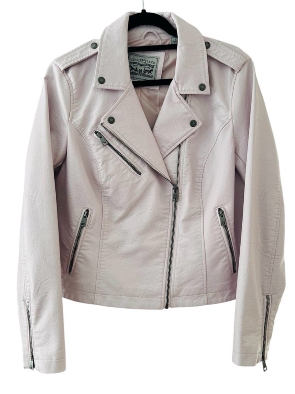 Levi’s Vegan Faux Leather Moto Jacket Size Large